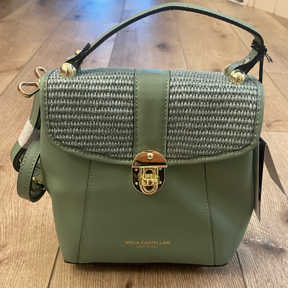 Viola Castellani Raffia Flap Backpack - Picture 4 of 9